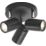 Knightsbridge  Round 3-Light Triple GU10 Ceiling Spotlight Matt Black
