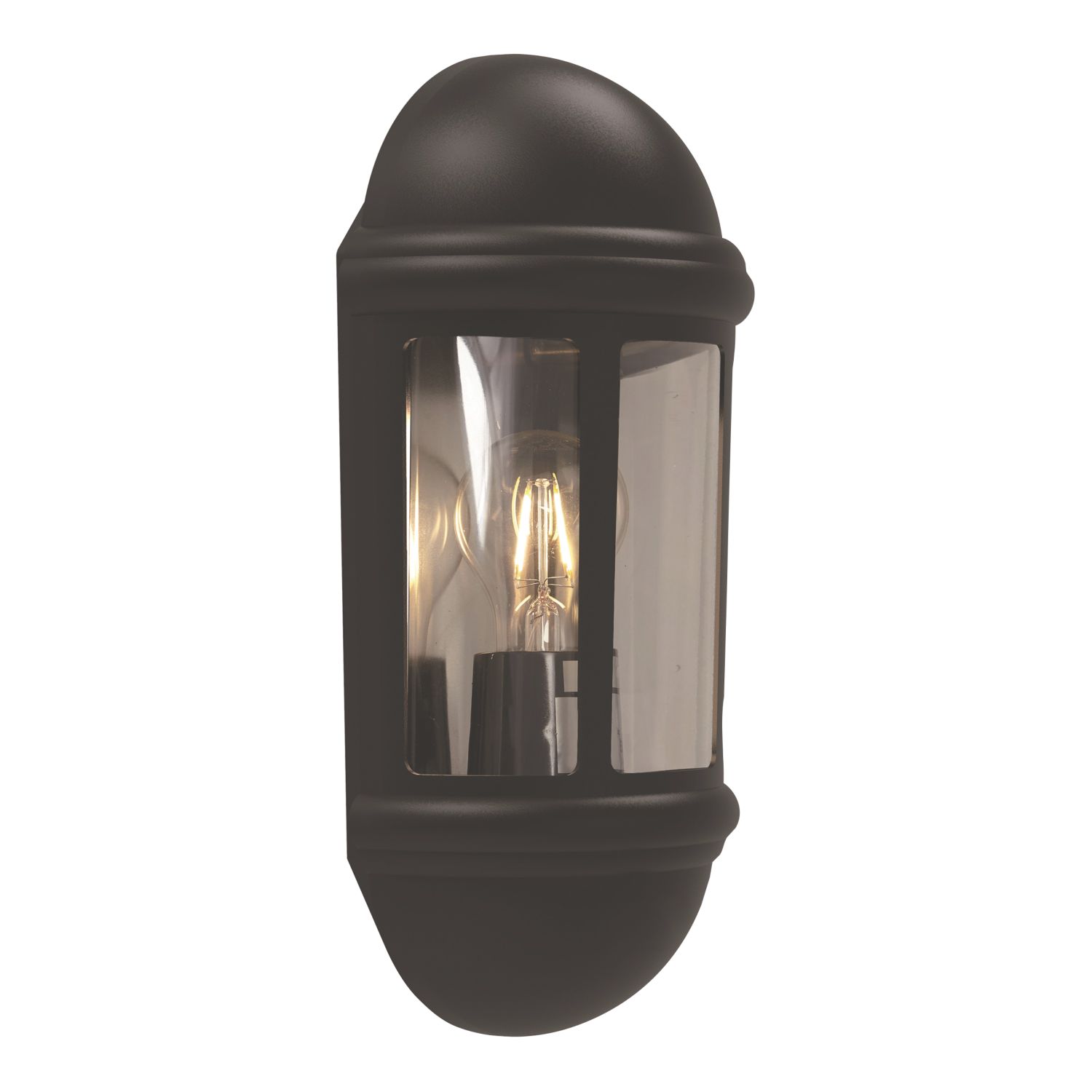 4lite WiZ Outdoor E27 Half Wall Lantern Black (152GR)