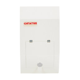 Contactum Defender 1.0 4-Module 0-Way Populated  Main Switch Consumer Unit with SPD