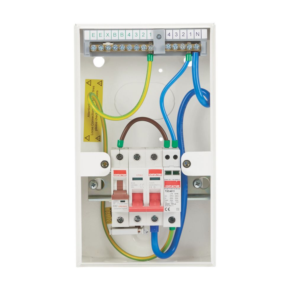 Contactum Defender 1.0 4-Module 0-Way Populated Main Switch Consumer ...