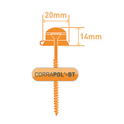 Corrapol-BT  Screw Cap Fixings Green 60mm x 20mm 10 Pack