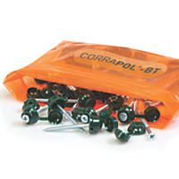 Corrapol-BT  Screw Cap Fixings Green 60 x 20mm 10 Pack