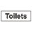"Toilets" Sign 100mm x 300mm