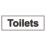 Essentials "Toilets" Sign 100mm x 300mm