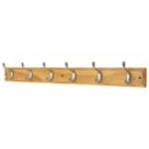 Smith & Locke 6-Hook Rail Pine 685mm x 90mm