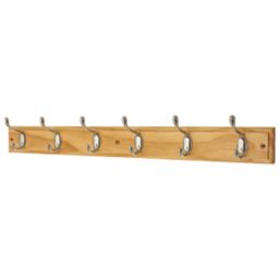 Smith & Locke Hook Rail Pine/Chrome 685mm x 90mm