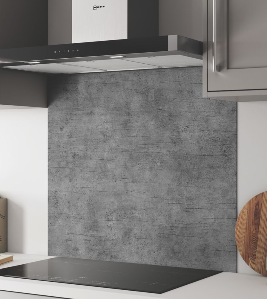 Wilsonart  Brooklyn Concrete Wide Hob Splashback 900mm x 800mm x 4mm