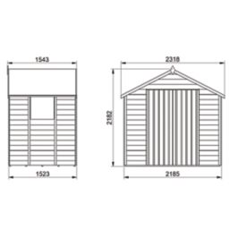 Forest  7' x 5' (Nominal) Apex Overlap Timber Shed with Base & Assembly