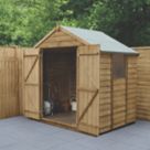 Forest  7' x 5' (Nominal) Apex Overlap Timber Shed with Base & Assembly