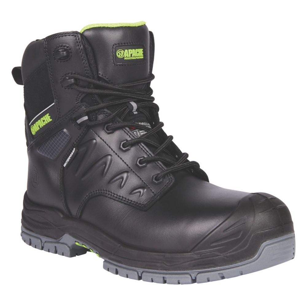 Apache Chilliwack Metal Free Lace & Zip Safety Boots Black Size 13 ...