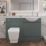 Alaska Bathroom Fitted Furniture RH Pack Vanity with Basin Dark Green Matt 1244mm x 355mm x 997mm