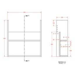 Alaska Bathroom Fitted Furniture RH Pack Vanity with Basin Dark Green Matt 1244mm x 355mm x 997mm