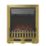 Be Modern Bayden Brass Rotary Control Inset Electric Fire 483mm x 196mm x 593mm