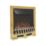 Be Modern Bayden Brass Rotary Control Inset Electric Fire 483mm x 196mm x 593mm