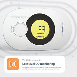 FireAngel  FA3322 Battery Standalone Digital Display Carbon Monoxide Alarm