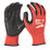 Milwaukee  Dipped Gloves Red Medium
