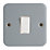 Contactum CLA3710 10AX 1-Gang Metal Clad Intermediate Switch Grey with White Inserts