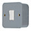 Contactum CLA3710 10AX 1-Gang Metal Clad Intermediate Switch Grey with White Inserts