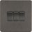 Knightsbridge  10AX 3-Gang 2-Way Light Switch  Smoked Bronze