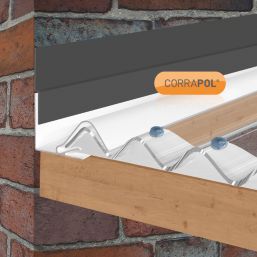 Corrapol Rock n Lock Aluminium Wall Side Flashing White 130 x 70mm x 2m