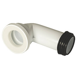 FloPlast  Rigid 90° Angled Connector White 300mm