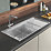 Clearwater Xeron 1 Bowl Stainless Steel Kitchen Sink with RH Single Drainer Brushed Steel 1000mm x 520mm