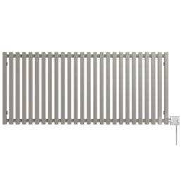 Terma Triga E Wall-Mounted Oil-Filled Radiator Metallic Stone 1000W 1280mm  x 560mm - Screwfix