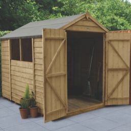 Forest  6' x 8' (Nominal) Apex Overlap Timber Shed with Base