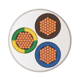 Time 3183Y White 3-Core 1mm² Flexible Cable 25m Drum