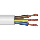 Time 3183Y White 3-Core 1mm² Flexible Cable 25m Drum