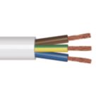 Time 3183Y White 3-Core 1mm² Flexible Cable 25m Drum