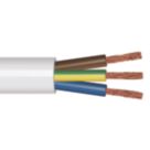 Time 3183Y White 3-Core 1mm² Flexible Cable 25m Drum
