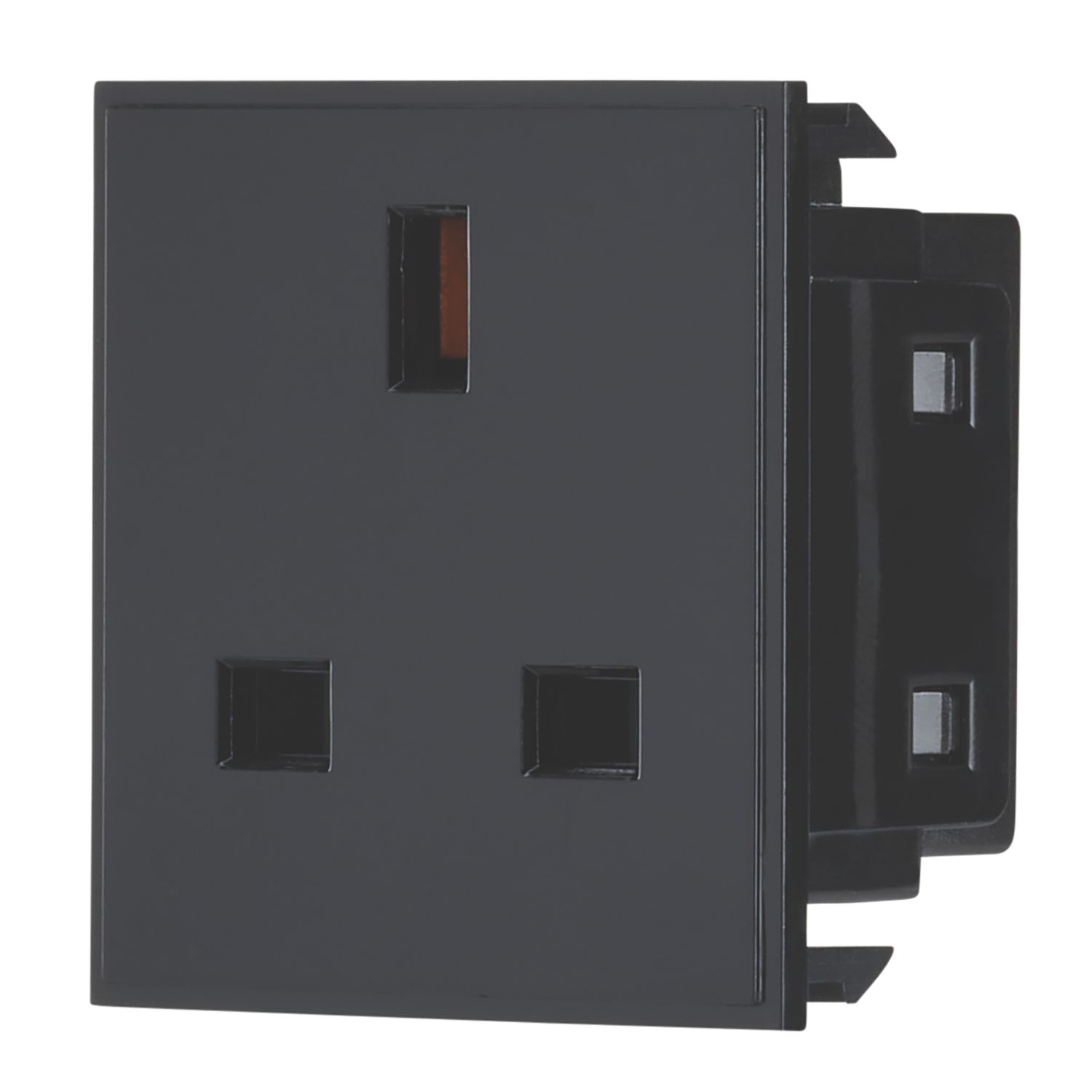 Contactum Grid 13A Unswitched Modular Socket Black (153RP)