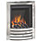 Be Modern Design Chrome Rotary Control Inset Gas Manual Fire 510mm x 123mm x 605mm