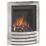 Be Modern Design Chrome Rotary Control Inset Gas Manual Fire 510mm x 123mm x 605mm