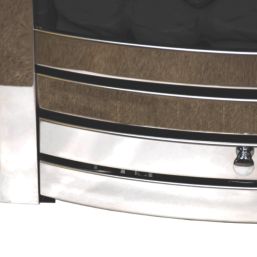 Be Modern Design Chrome Rotary Control Inset Gas Manual Fire 510mm x 123mm x 605mm