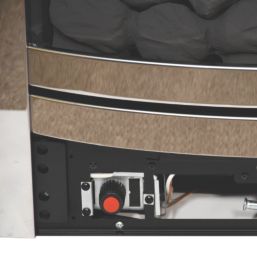 Be Modern Design Chrome Rotary Control Inset Gas Manual Fire 510mm x 123mm x 605mm