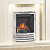 Be Modern Design Chrome Rotary Control Inset Gas Manual Fire 510mm x 123mm x 605mm