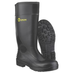 Amblers FS100 Construction Size 6  Black Steel Toe Cap Safety Wellies