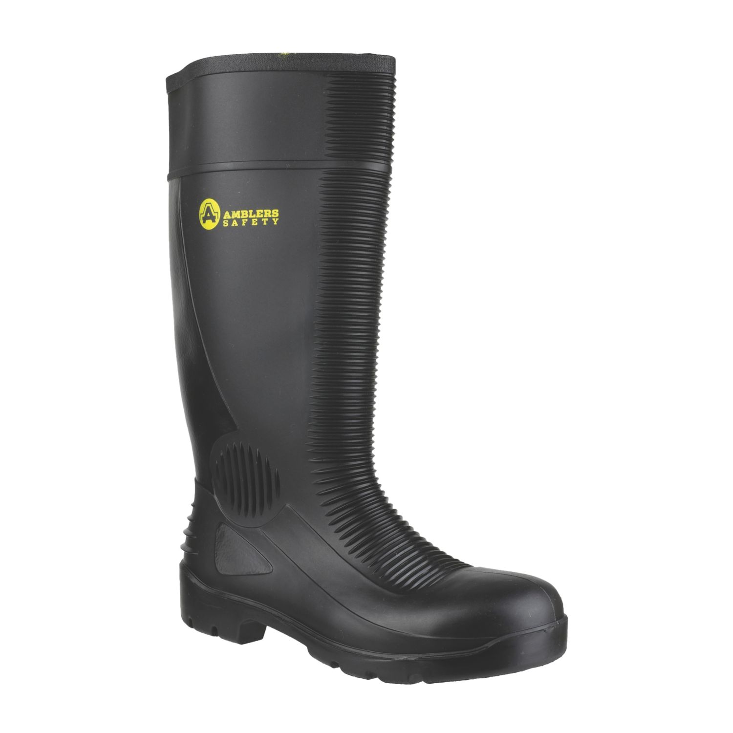 Amblers FS100 Construction Size 6 Black Steel Toe Cap Safety Wellies (153XG)
