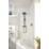 Grohe Vitalio Joy 260 HP Rear-Fed Exposed Phantom Black Thermostatic Shower System