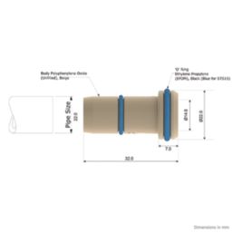 JG Speedfit Superseal Plastic Push-Fit Pipe Inserts 22mm 25 Pack