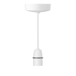 MK  6" Pendant Set Light Fitting BC White 3 1/2"