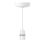 MK  6" Pendant Set Light Fitting B22 White 3 1/2"