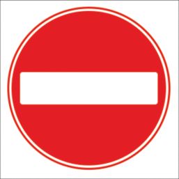 No Entry Symbol Non-Reflective Stanchion Sign 450mm x 450mm