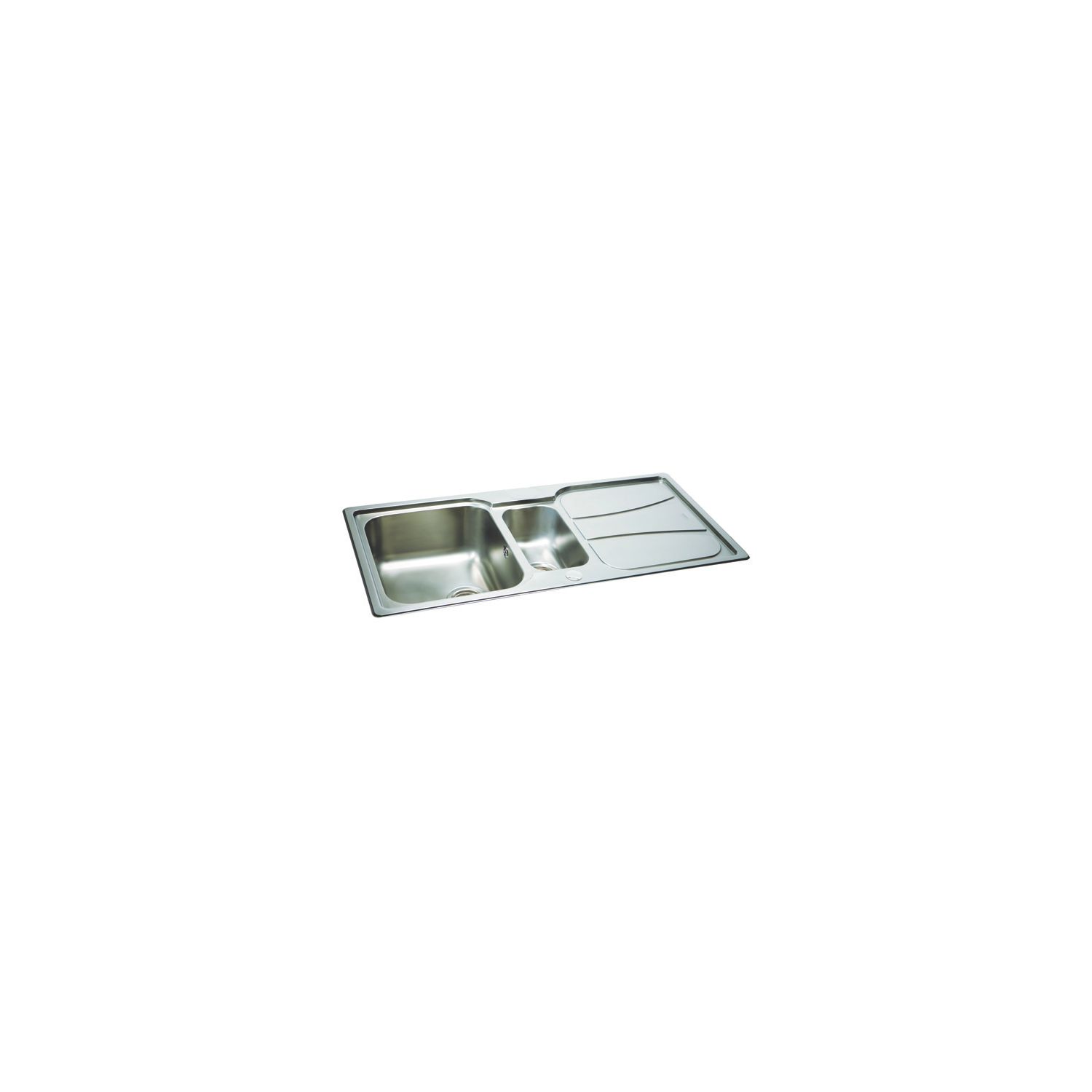 Carron Phoenix Zeta 1.5 Bowl Stainless Steel Reversible Inset Sink & Drainer 1030mm x 510mm (1546V)