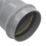 FloPlast  Push-Fit Single Socket Soil Pipes Grey 110mm x 3m 2 Pack