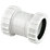FloPlast WC07 Universal Compression Waste Straight Coupler White 32mm x 32mm