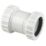 FloPlast WC07 Universal Compression Waste Straight Coupler White 32mm x 32mm