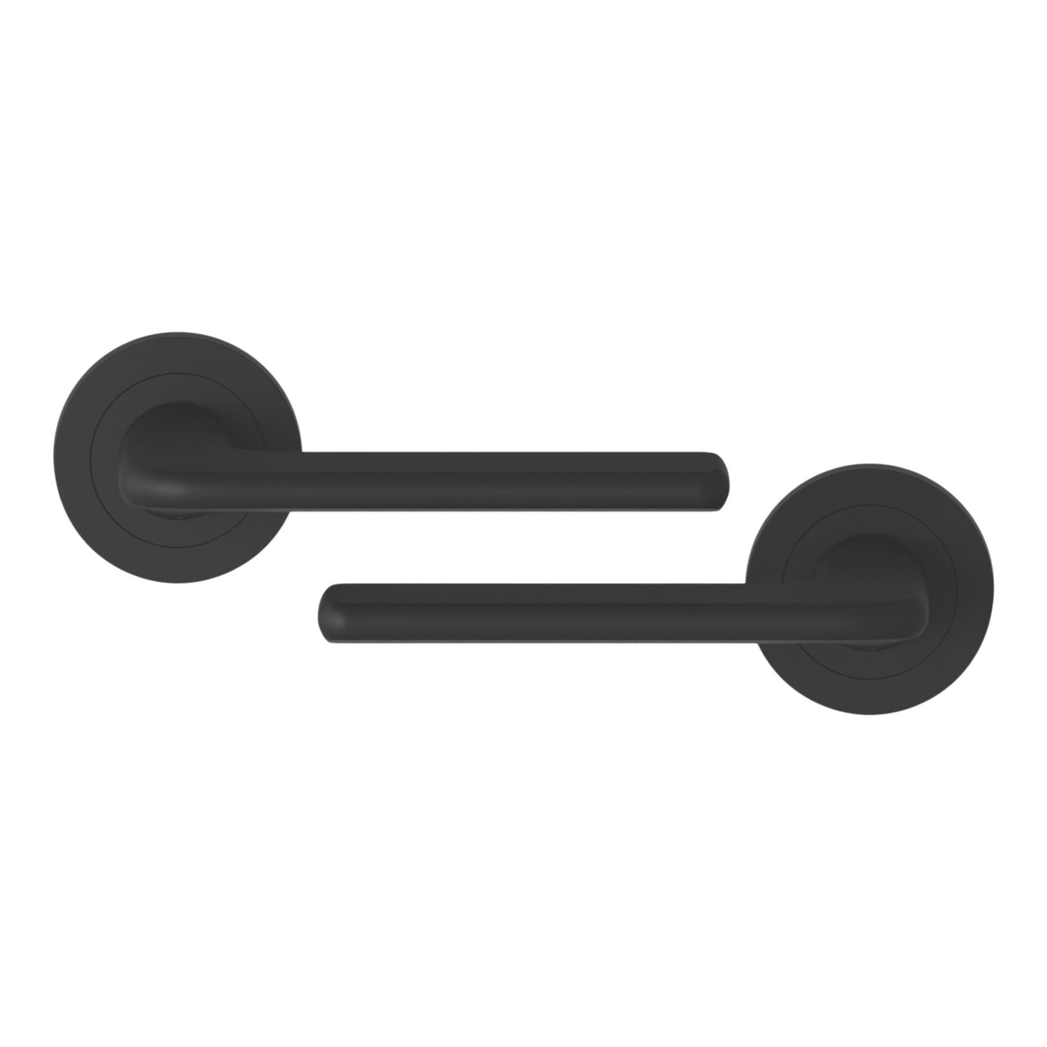 Cooke & Lewis Izenah Lever on Rose Door Handles Pair Matt Black (154CM)